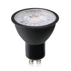 Dimbare GU10 LED lamp Antonie, zwart, 7W, 3000K