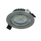 Zilveren downlight aluminium, Wimke, 5W, dim to warm LED, IP44