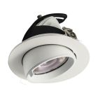Witte banaanspot downlight aluminium, Anjuli, 33W, white switch LED