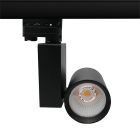 Zwarte 3-fase spot Deena, 28W, 3000K, Pro