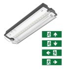 Zwarte noodverlichting incl. pictogrammen, Pedram, 3W, 6500K LED, IP66
