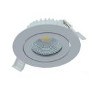 Witte downlight aluminium, Wimke, 5W, RGBW LED, IP54