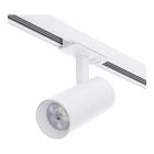 Witte 1-fase railsysteem spot aluminium, Enno, 10W, white switch LED