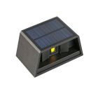Zwarte buiten wandlamp op zonne-energie kunststof, Shira, 3W, 2700K LED, IP65