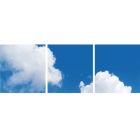 Fotoprint wolk - set van 3 acrylplaten met print, voor 60x60 cm LED panelen