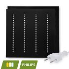 Zwart Louvre LED paneel 60x60 - 30W - white switch - UGR <16