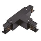 T-vorm connector voor 3-fase railverlichting, rechts 2, zwart, Pro