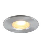 Ronde badkamer inbouwspot Jule, geborsteld chroom, IP65