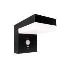 Zwarte moderne buiten wandlamp op zonne-energie aluminium, Ritex, 6W, 2700K LED, IP44