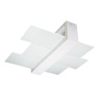 Moderne plafondlamp Fouzia, wit, hout