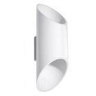 Moderne up down wandlamp Haidar, wit, aluminium