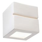 Moderne up down wandlamp Caitlin, wit, keramiek
