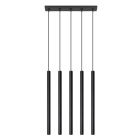 Moderne hanglamp Hillary, zwart, aluminium, 5L