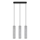 Landelijke hanglamp Feyza, grijs, beton