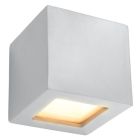 Moderne up down wandlamp Caitlin, grijs, keramiek