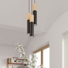 Zwarte hanglamp Francesca, aluminium, 3L