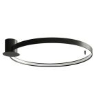 Moderne plafonnière Ringo, zwart, aluminium, 50w, 3000K