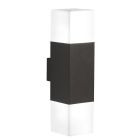 Antraciete up down wandlamp aluminium, Sodbury, IP44