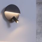 Zwarte wandlamp design, Solo, 6W, 3000K LED, met schakelaar