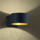 Zwarte up down wandlamp modern, Tyra, 4,3W, 3000K LED