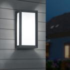 Vierkante, antraciet buitenlamp Fidel