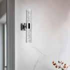 Chromen up down wandlamp design, Delfina, 3,2W, 3000K LED, IP44