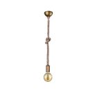 Landelijke hanglamp Inca, Oud Brons