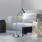 Nikkelen tafellamp glas, Laysha, 4,7W, 3000K LED, met schakelaar