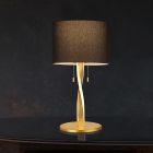 Gouden tafellamp modern, Ramten, 3W, 3000K LED, met trekschakelaar