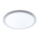 Zilveren plafonnière kunststof, Ramsgate, 25W, 3000K LED