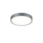 Zilveren badkamer plafondlamp kunststof, Evelina, 18W, 3000K LED, IP44