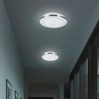 Chromen plafonnière kunststof, Yailee, 12W, 3000K LED, 3-staps dimbaar