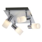 Grijze plafondspot glas, Morely, 4,3W, 3000K LED