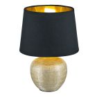 Keramische tafellamp goud, Yet, met schakelaar