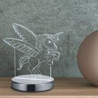 Chromen kinderkamer tafellamp design, Berivan, 7W, warm tot koud wit verstelbare LED, met schakelaar