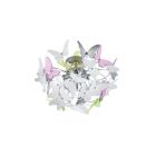 Chroom plafondlamp Butterfly, Modern