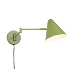 Groene wandlamp modern, Jille, met schakelaar