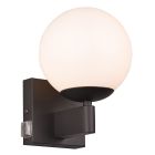 Zwarte badkamer wandlamp modern, Eray, IP44