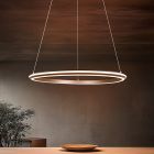Bruine hanglamp modern, Jiry, 48W, white switch LED, 3-staps dimbaar