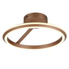 Bruine plafondlamp modern, Jiry, 34W, white switch LED, 3-staps dimbaar
