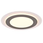 Nikkelen plafonnière modern, Frans, 42W, warm tot koud wit verstelbare LED, met afstandsbediening