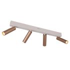 Bruine plafondspot modern, Smail, 5,5W, white switch LED, 3-staps dimbaar