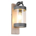 Grijze buiten wandlamp met schemersensor modern, Sambesi, IP44