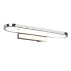 Moderne wandlamp Martin, chroom, metaal, geïntegreerde LED