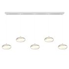 Witte eettafel hanglamp modern, Abdelaziz, 3-staps dimbaar