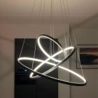 Antraciete hanglamp modern, Harold, 80W, RGBW LED, met afstandsbediening