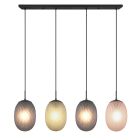 Veelkleurige hanglamp rookglas, Danyal