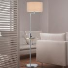 Nikkelen vloerlamp Logiso, metaal, modern