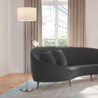 Nikkelen vloerlamp modern, Ledbury, met schakelaar