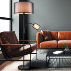 Antraciete staande leeslamp modern, Mirle